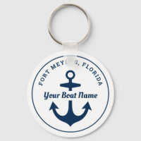 Nautisch witte marine gepersonaliseerde bootnaaman