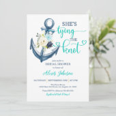 Nautisch Ze is Tying the Knot Vrijgezellenfeest (B Kaart (Staand voorkant)