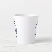 Nautisch Zee Anchor Captain & Boat of Naam 2 zijdi Latte Mok (Voorkant)