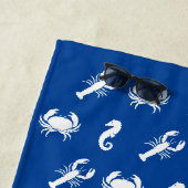 Nautisch Zee Dierenpatroonkreeft Strandlaken (In situ)