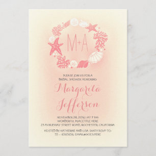 nautisch zee met uitnodiging voor het douchen van 