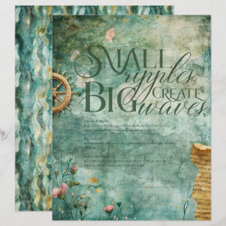 Nautisch Zee Oceaan Onderwater Blauwgroen Scrapboo