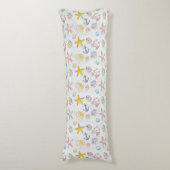 Nautisch Zee Ocean Seashells Starfish Home Bedding Lichaamskussen (Voorkant Verticaal)