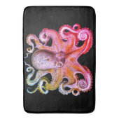 Nautisch zee Octopus badmat roze regenboog (Voorkant Verticaal)
