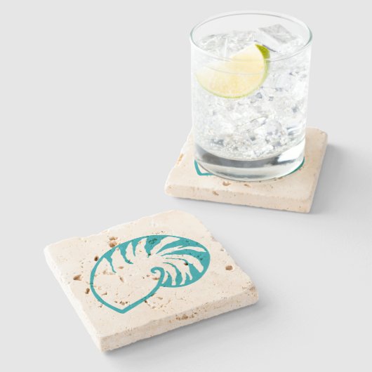 Nautisch Zee Shell Stone Drink Onderzetter Gift (Zijkant)