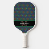 Nautisch Zee Turtle Pattern Initiaal Monogram Pickleball Paddle (Voorkant)