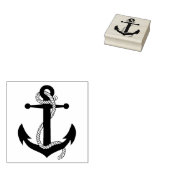 Nautisch zwart anker/marineschip silhouet rubberstempel (Gestempeld)