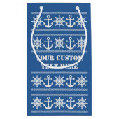 Nautische aangepaste tekst- en kleurencadeautassen klein cadeauzakje (Achterkant)