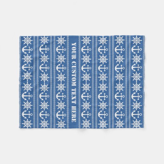 Nautische aangepaste tekst- en kleurendekens fleece deken (Voorkant (Horizontaal))