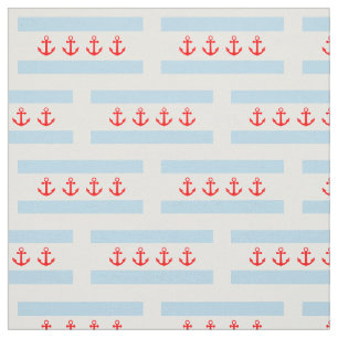 Nautische Anchors Chicago Flag Patroon Stof
