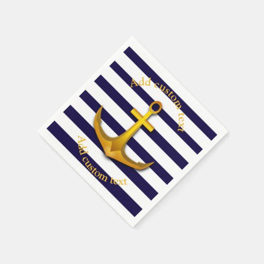 nautische anker aangepaste partij servetten (Hoek)