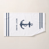 Nautische Anker Bootnaam Cruise Custom Handdoek (Handdoek)