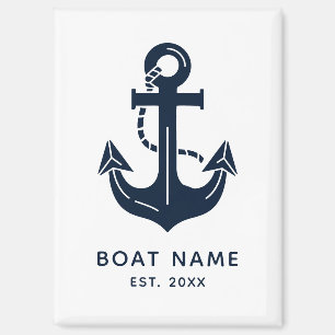 Nautische Anker Bootsnaam Magneet