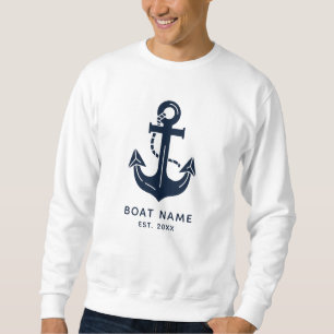 Nautische Anker Bootsnaam Trui