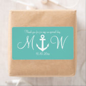 Nautische anker bruiloft water flesetiketten etiket (Insitu)