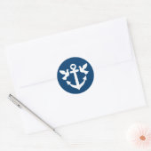 Nautische anker en witte duiven bruiloft stickers (Envelop)