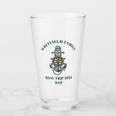 Nautische Anker Familie Cruise Matching Glas (Voorkant)
