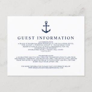  nautische anker gastinformatie informatiekaartje