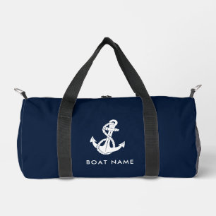 Nautische anker marine blauwe boot bemanning op ma plunjezak