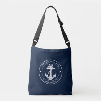 Nautische Anker Marine Blauwe Boot Naam Aangepast