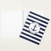 Nautische Anker Marine Blauwe Bootnaam 2024 Planner (Display)