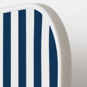 Nautische anker met touw Navy Blue Stripes Custom Pickleball Paddle (Links Detail)