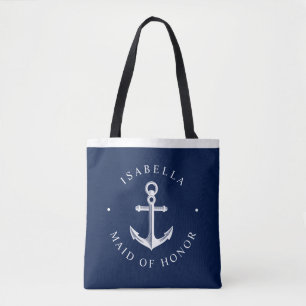 nautische anker nautische bruiloft partij marine tote bag