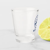 Nautische Anker & Riemen met Uw Bootnaam Shot Glas (Links)