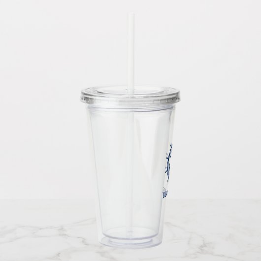 Nautische Anker Rope Wiel Boot Naam Acryl Drinkbeker (Rechts)