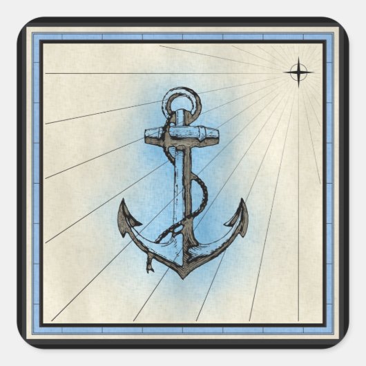 nautische anker stickers (Voorkant)