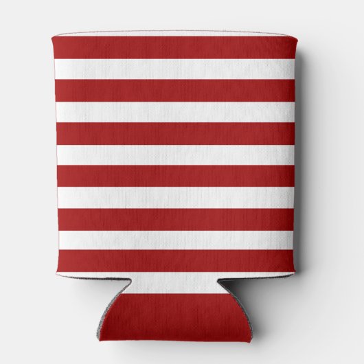 Nautische Anker Touw Gestreepte Boot RWB Jouw naam Blikjeskoeler (Achterkant)