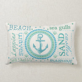 Nautische Anker Typografie Strand Lumbaal Kussen