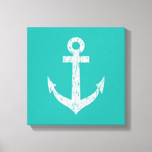 Nautische  anker verpakt canvas kunst print (Voorkant)