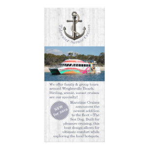 Nautische anker w/Rope Reclamekaart