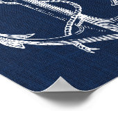 Nautische Ankerafdrukken Poster (Hoek)