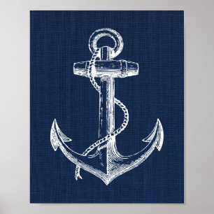 Nautische Ankerafdrukken Poster