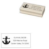Nautische ankerboot Lake Ocean bruiloft Rubberstempel (Gestempeld)