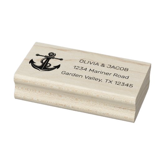 Nautische ankerboot Lake Ocean bruiloft Rubberstempel (Stempel)