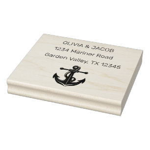 Nautische ankerboot Lake Ocean bruiloft Rubberstempel