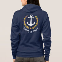Nautische ankernaam Gold Laurel Zip up