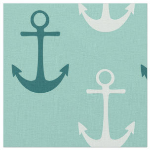 Nautische ankers Aqua Fabric Stof