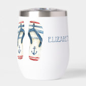 Nautische ankers en strepen Flip Fops (Voorkant)