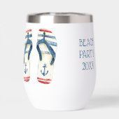 Nautische ankers en strepen Flip Fops (Achterkant)