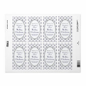 nautische ankers patroon parel v wijn fles label (Full Sheet)