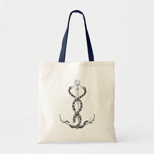 Nautische ankerslangen tote bag (Voorkant)