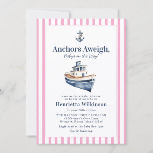 Nautische Aquarel Anker Boot Baby Borrel