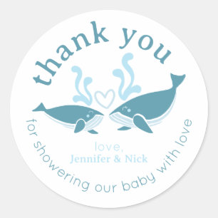 Nautische Baby Shower Bedankt Sticker
