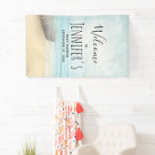 Nautische Beach Scene Baby shower Spandoek (Insitu)