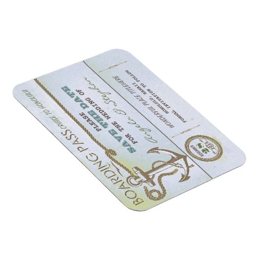 nautische bestemmingsbruiloft met de datummagneet magneet (Rechterzijde)