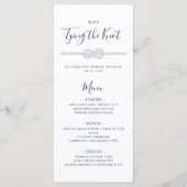 Nautische binding van de Knoop White Navy Vrijgeze Menu (Voorkant)